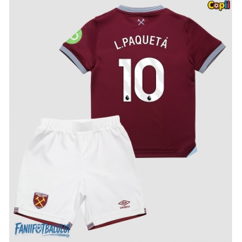 West Ham United Lucas Paqueta #10 Echipament de Fotbal Replică 2025-26 Copii Acasa (+ Șorturi)